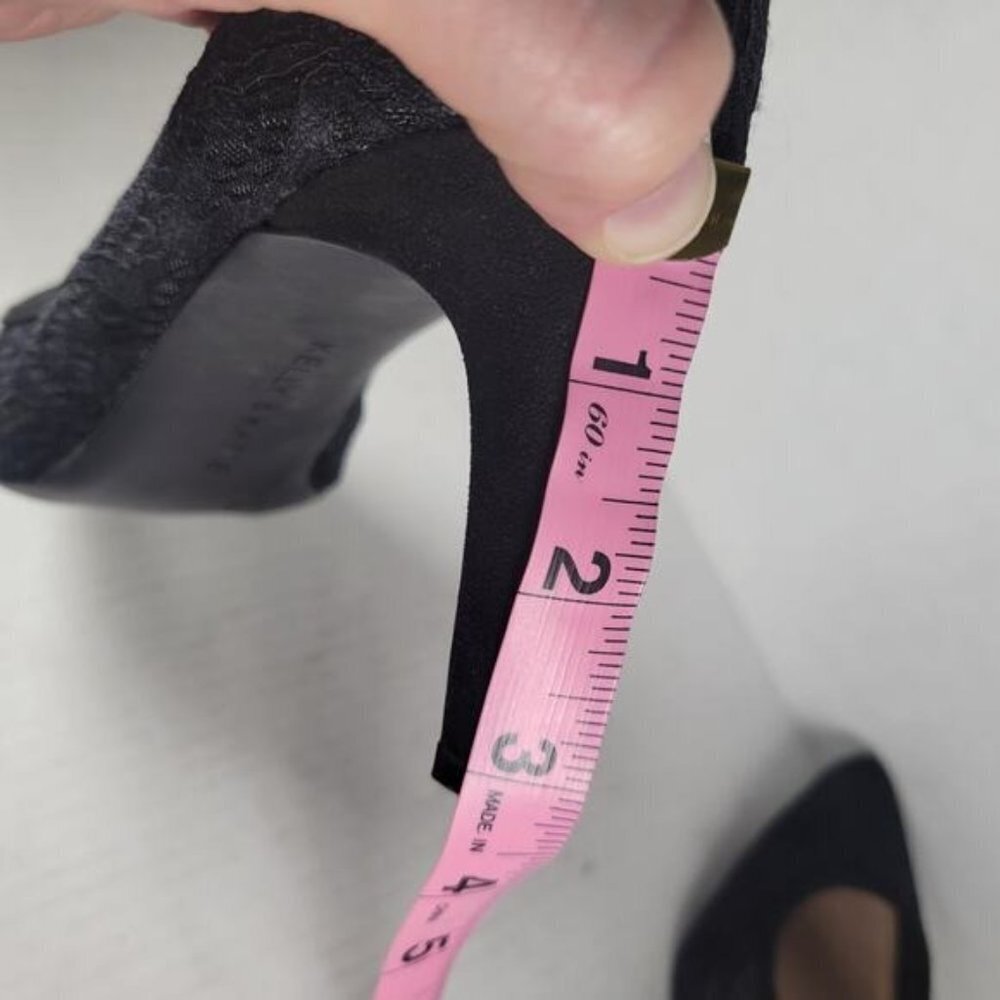 Kelly & Katie Black Open Mesh Lace Misha 3" Heel Shoes Size 9 1/2M - Picture 9 of 9